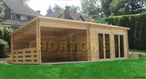 Log Cabin Chelsea - 10x4 pent roof Log Cabin